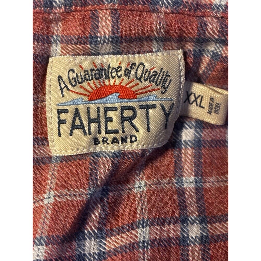 Faherty Women’s Pink Plaid Longsleeve Size XXL - Picture 5 of 7
